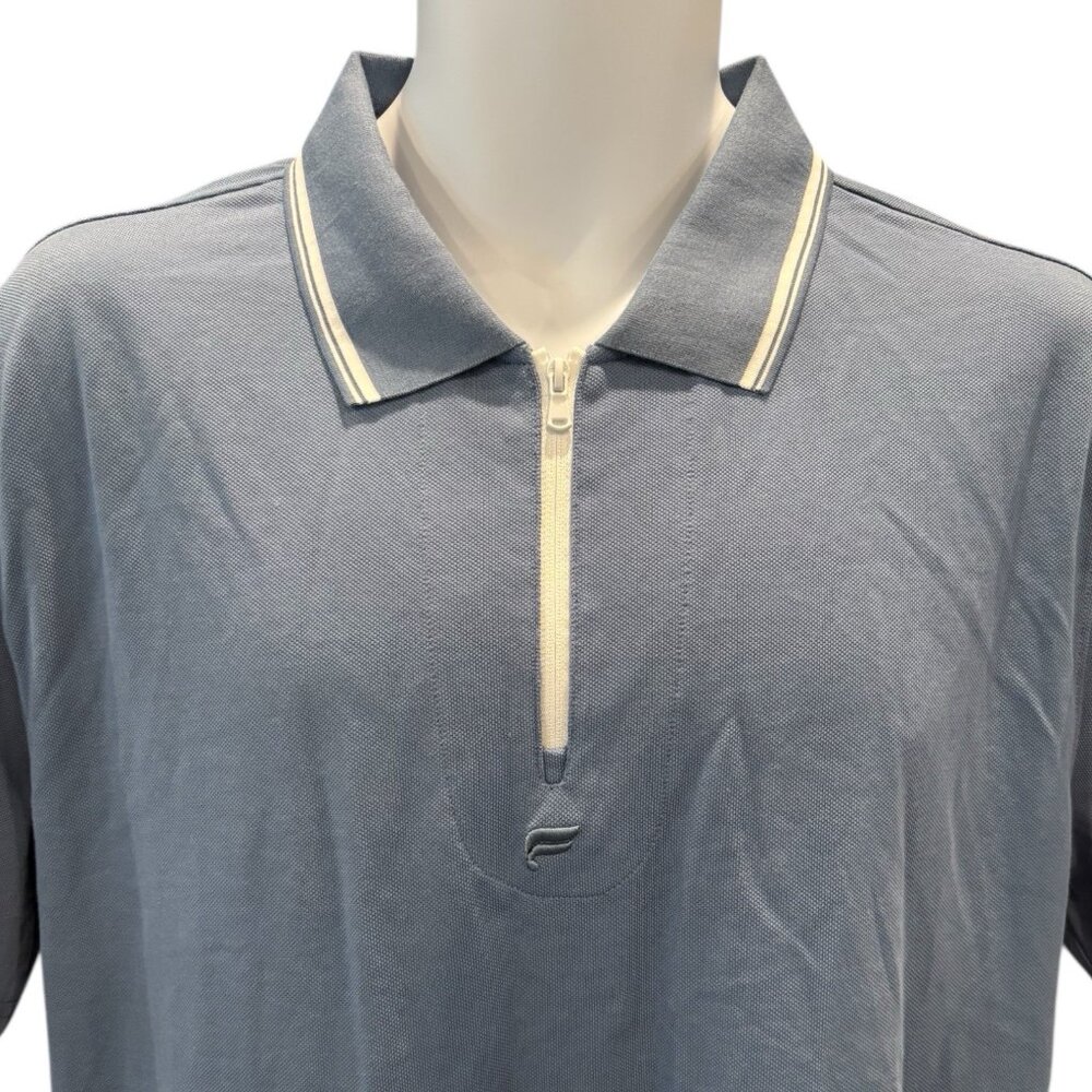 Fabletics Men’s Blue Polo Shirt Athletic Fit Performance Golf Style Size L - Picture 2 of 4